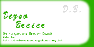 dezso breier business card